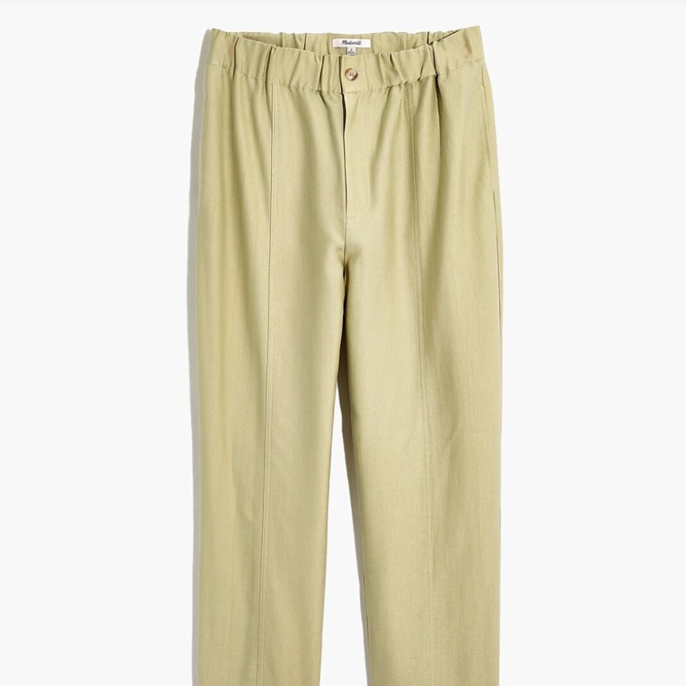 EUC Madewell Huston Tapered Huston Pull-On Crop Pants, size XS in Faded Seagress